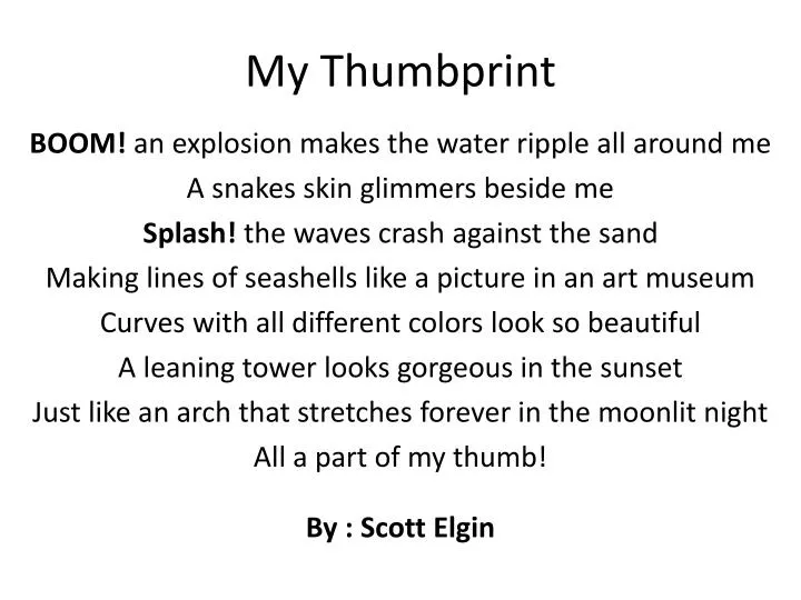 my thumbprint