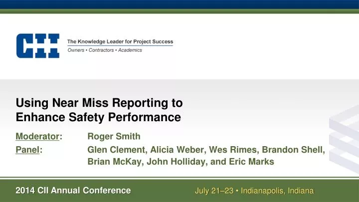 using near miss reporting to enhance safety performance