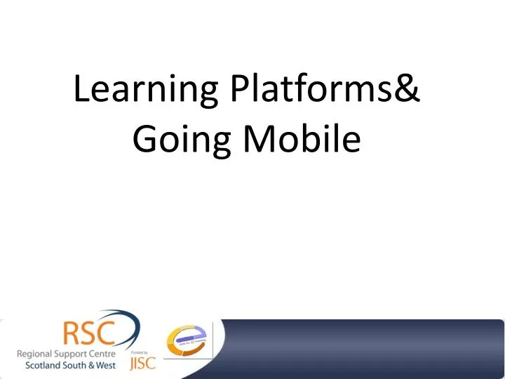 learning platforms going mobile