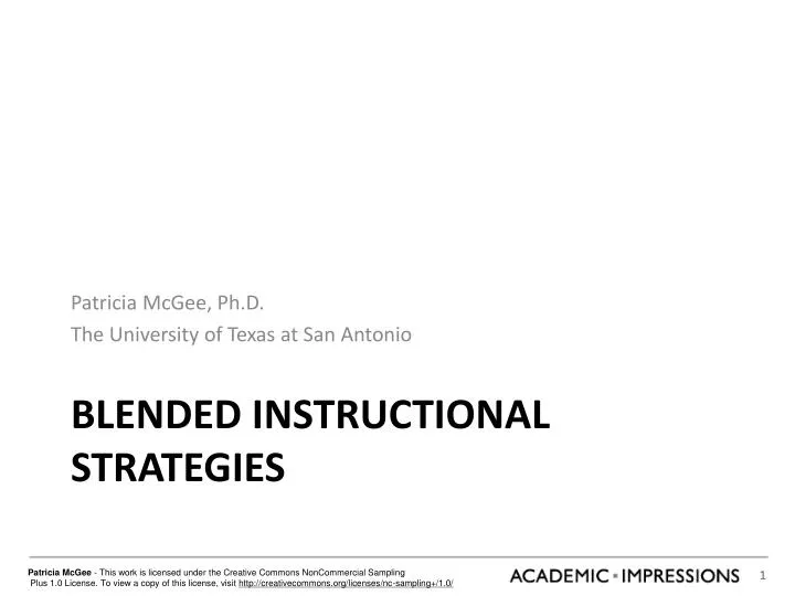 blended instructional strategies