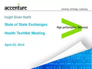 State of State Exchanges Health TechNet Meeting