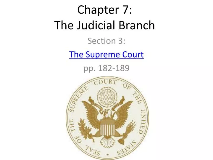 chapter 7 the judicial branch
