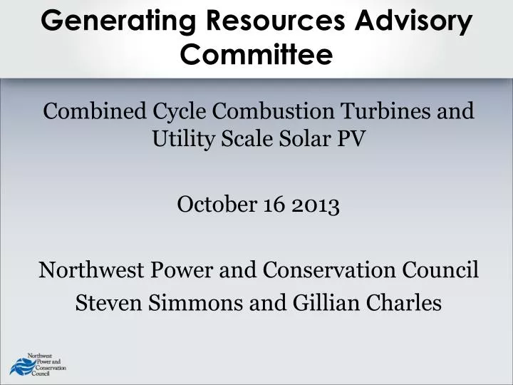 generating resources advisory committee