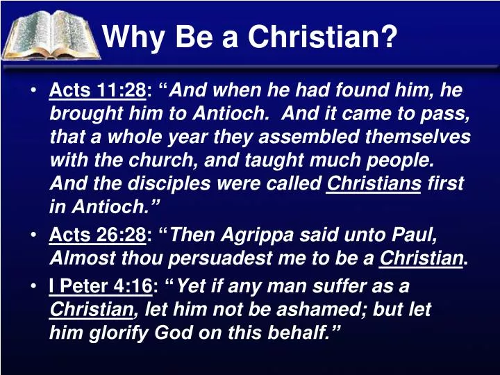 why be a christian
