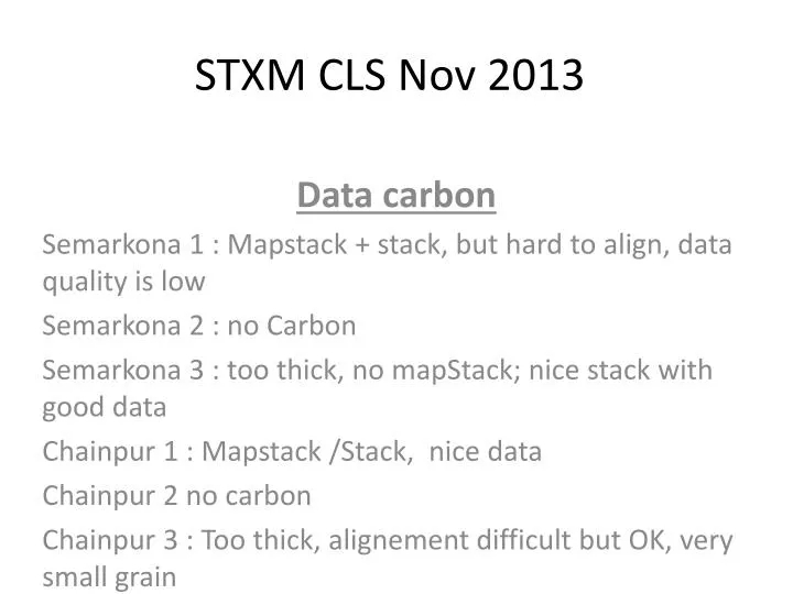 stxm cls nov 2013