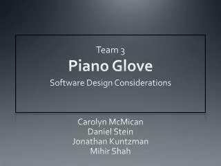 Team 3 Piano Glove