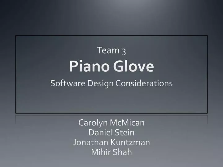 team 3 piano glove