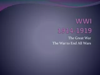 WWI 1914-1919