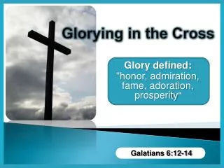 glorying in the cross