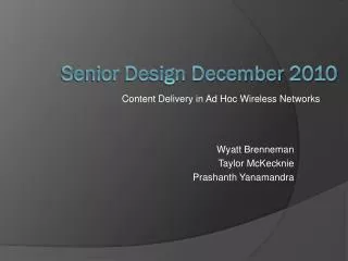 Senior Design December 2010