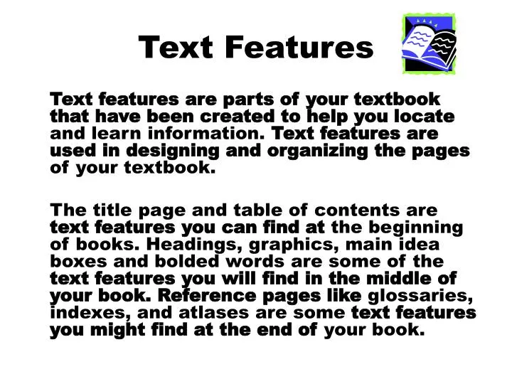 text features