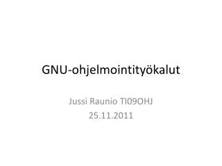 gnu ohjelmointity kalut