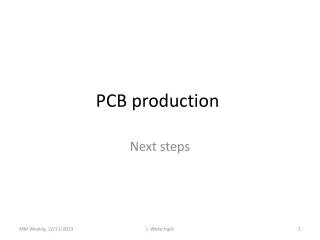 PCB production
