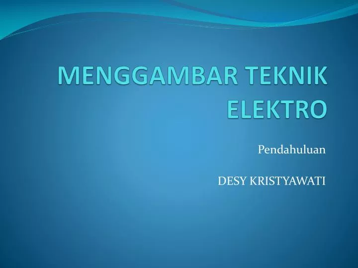 menggambar teknik elektro