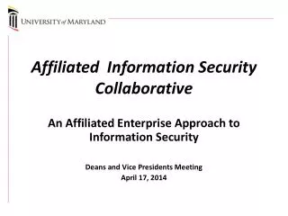 Affiliated Information Security Collaborative