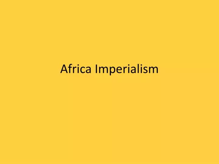 africa imperialism