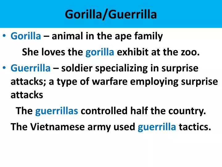 gorilla guerrilla