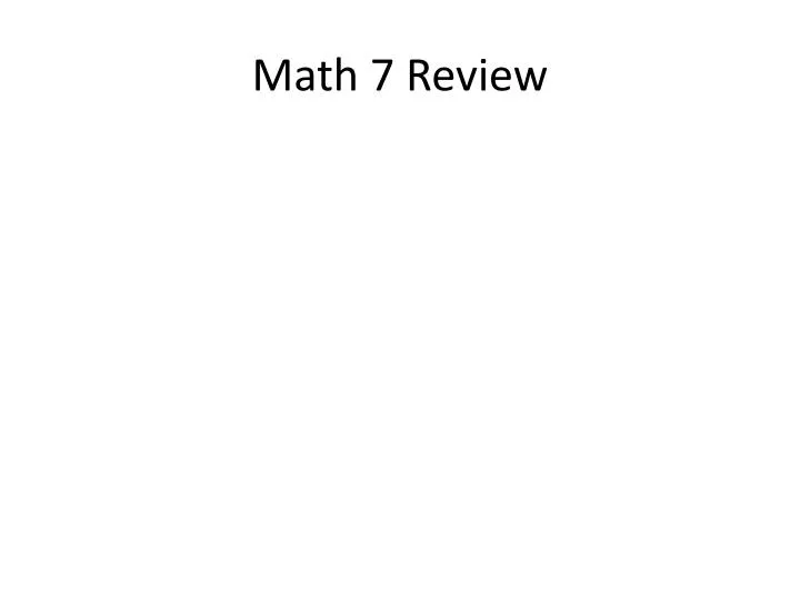 math 7 review