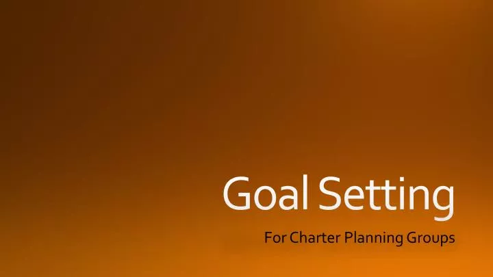 for charter planning groups