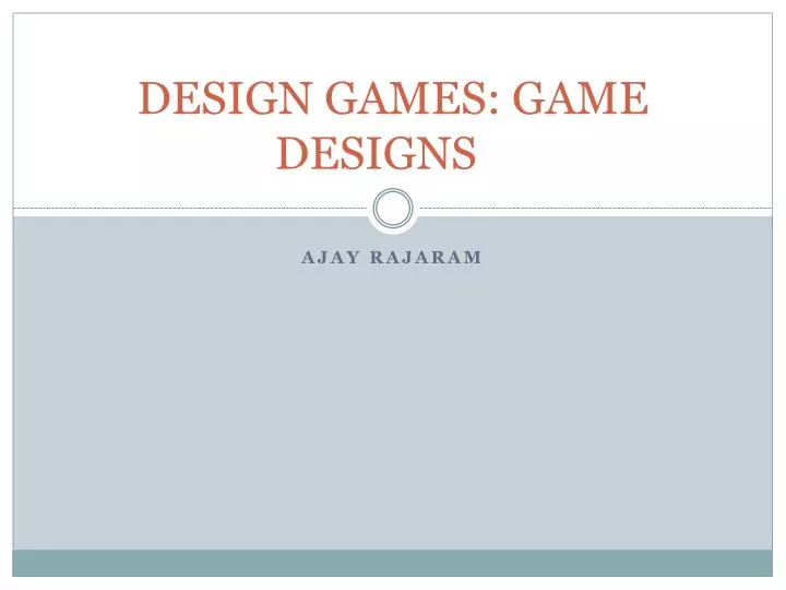 design games game designs