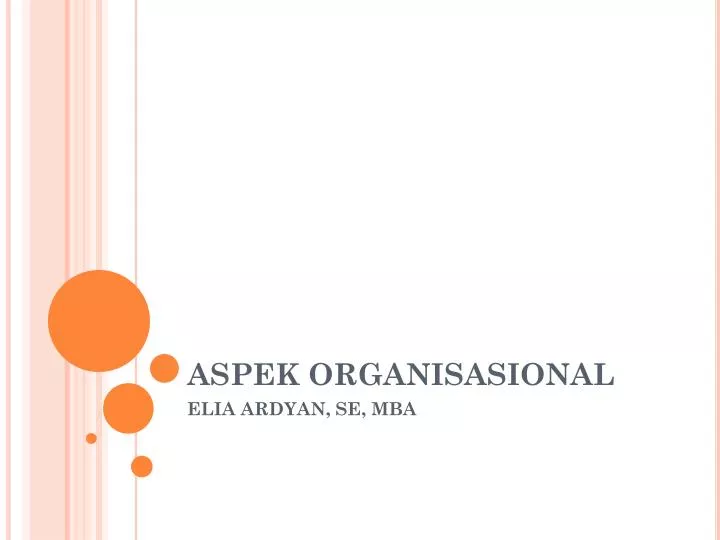 aspek organisasional