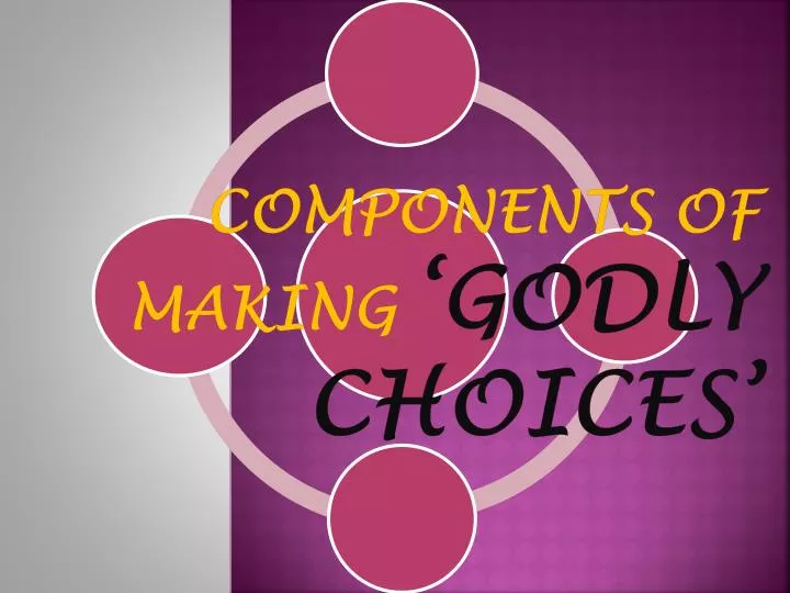 components of making godly choices