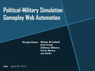 Political-Military Simulation Gameplay Web Automation