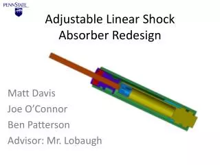 Adjustable Linear Shock Absorber Redesign