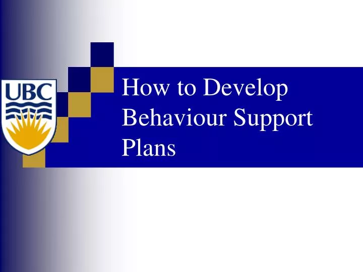how to develop behaviour support plans