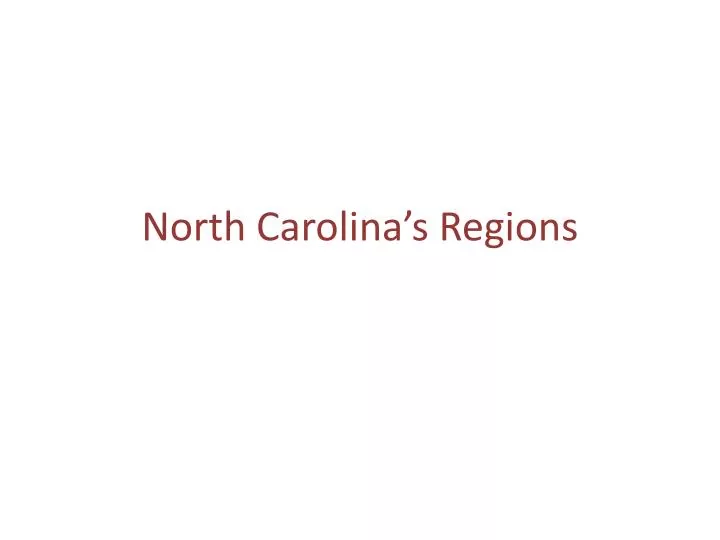 north carolina s regions