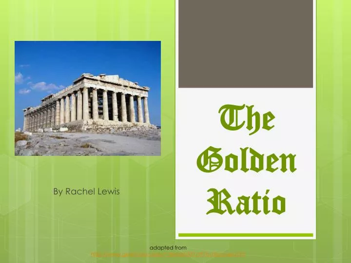 the golden r atio