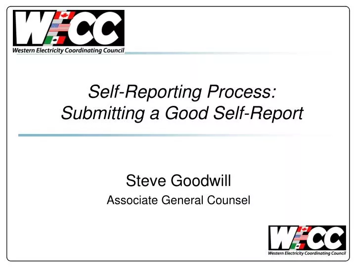 self reporting process submitting a good self report