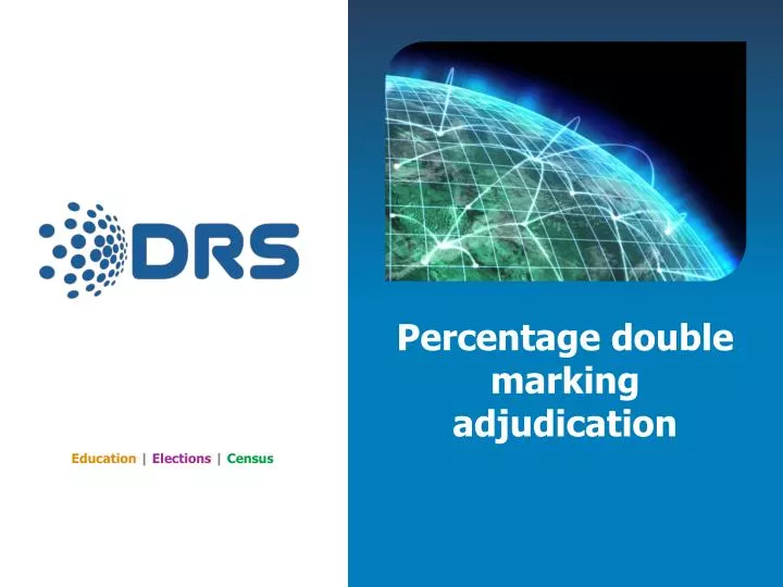 percentage double marking adjudication
