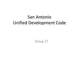 San Antonio Unified Development Code