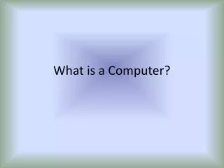 what is a computer