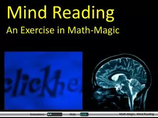 Mind Reading An Exercise in Math-Magic