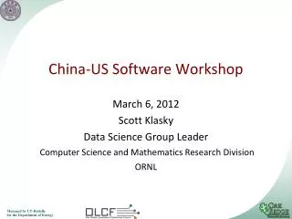 China-US Software Workshop