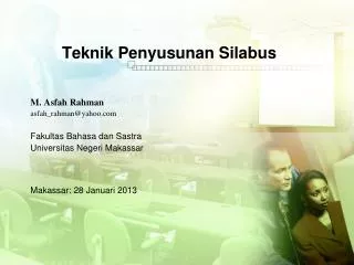 teknik penyusunan silabus
