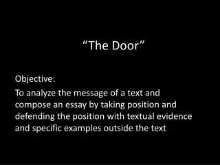 the door