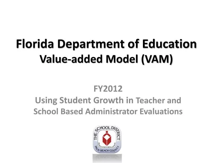 florida department of education value added model vam