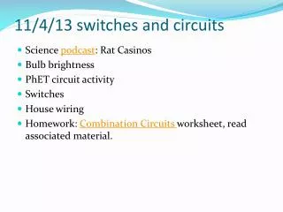11/4/13 switches and circuits
