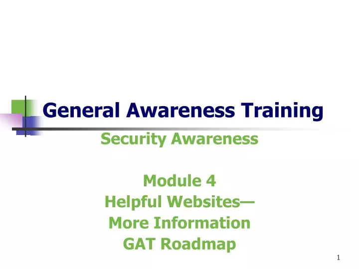 general awareness training