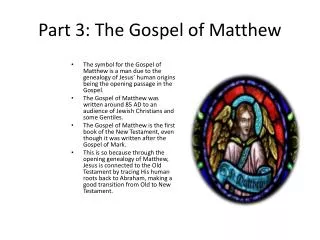 Part 3: The Gospel of Matthew