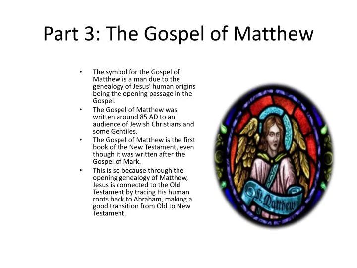 part 3 the gospel of matthew