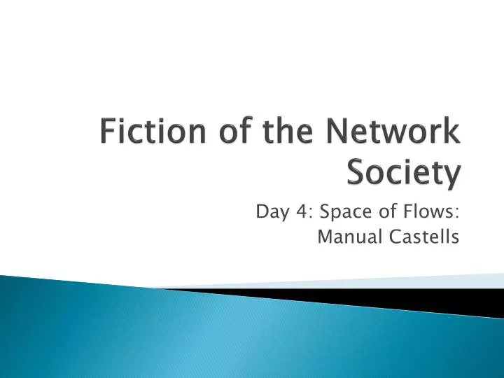 fiction of the network society