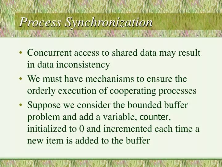 process synchronization