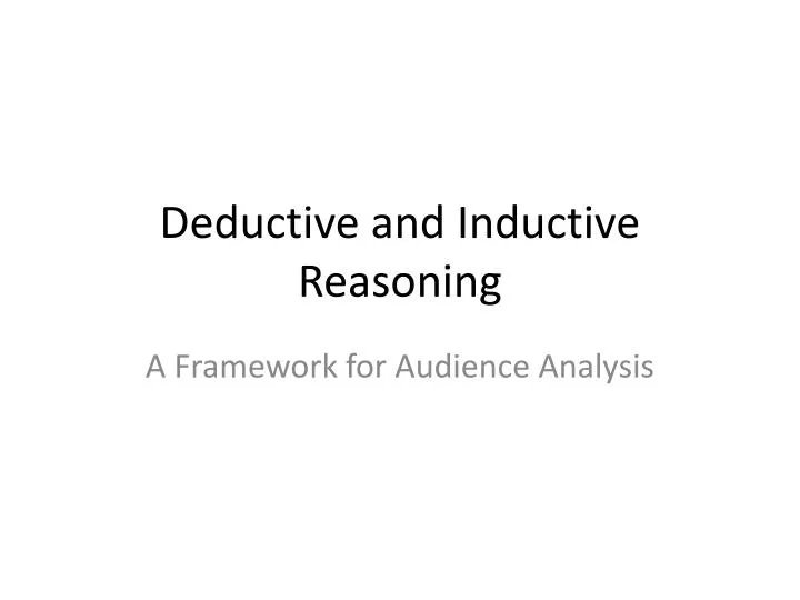deductive and inductive reasoning