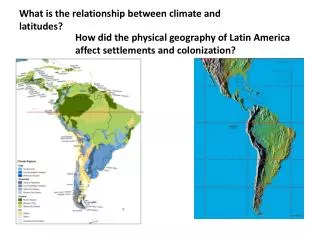 What is the relationship between climate and latitudes?