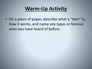 Warm-Up Activity