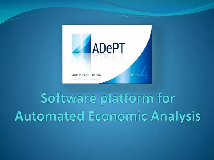 software platform for automated economic analysis